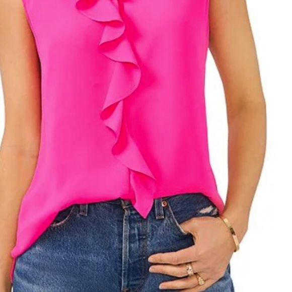 Vince Camuto Women’s Sleeveless Ruffle Front Blouse XS - Picture 10 of 10